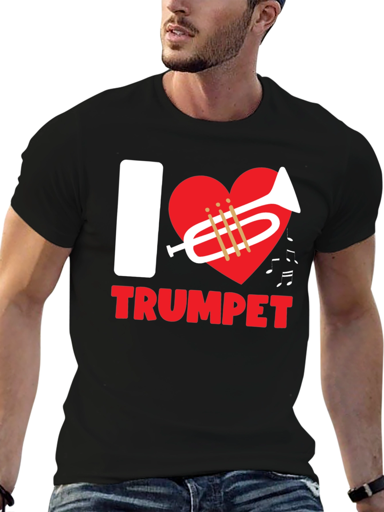 I Love Trumpet T-Shirt - Black