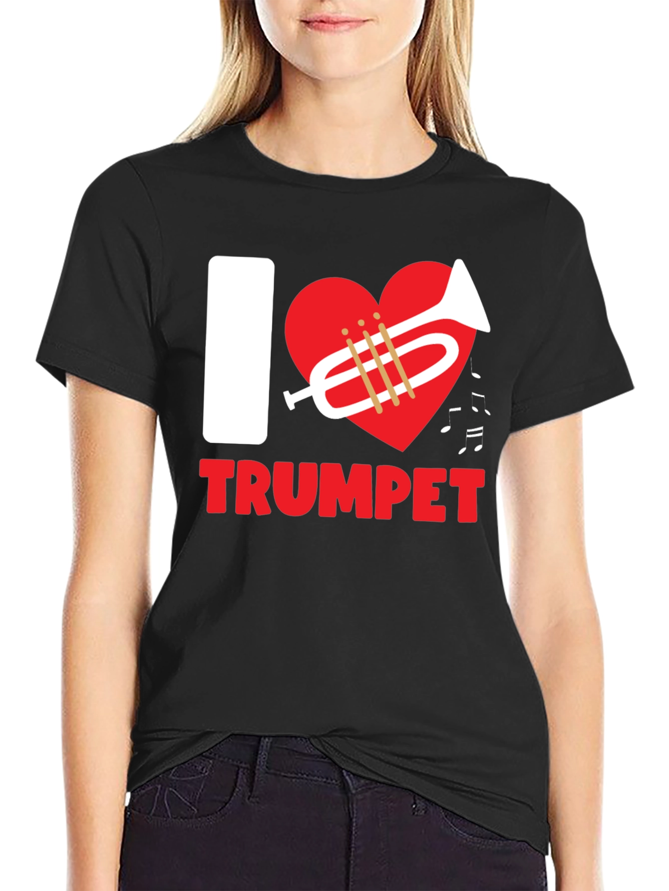 I Love Trumpet T-Shirt - Black