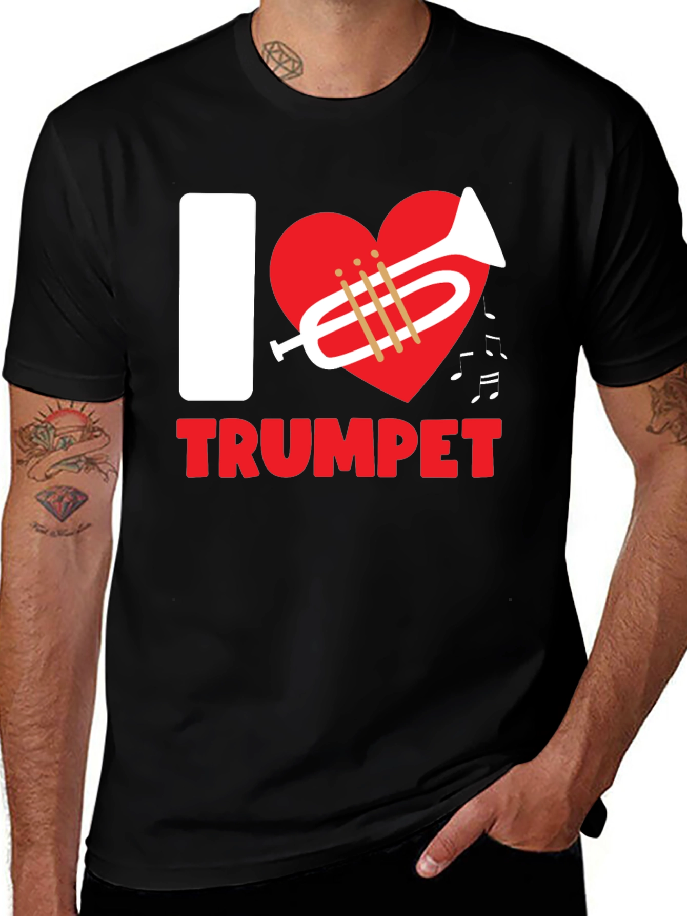 I Love Trumpet T-Shirt - Black