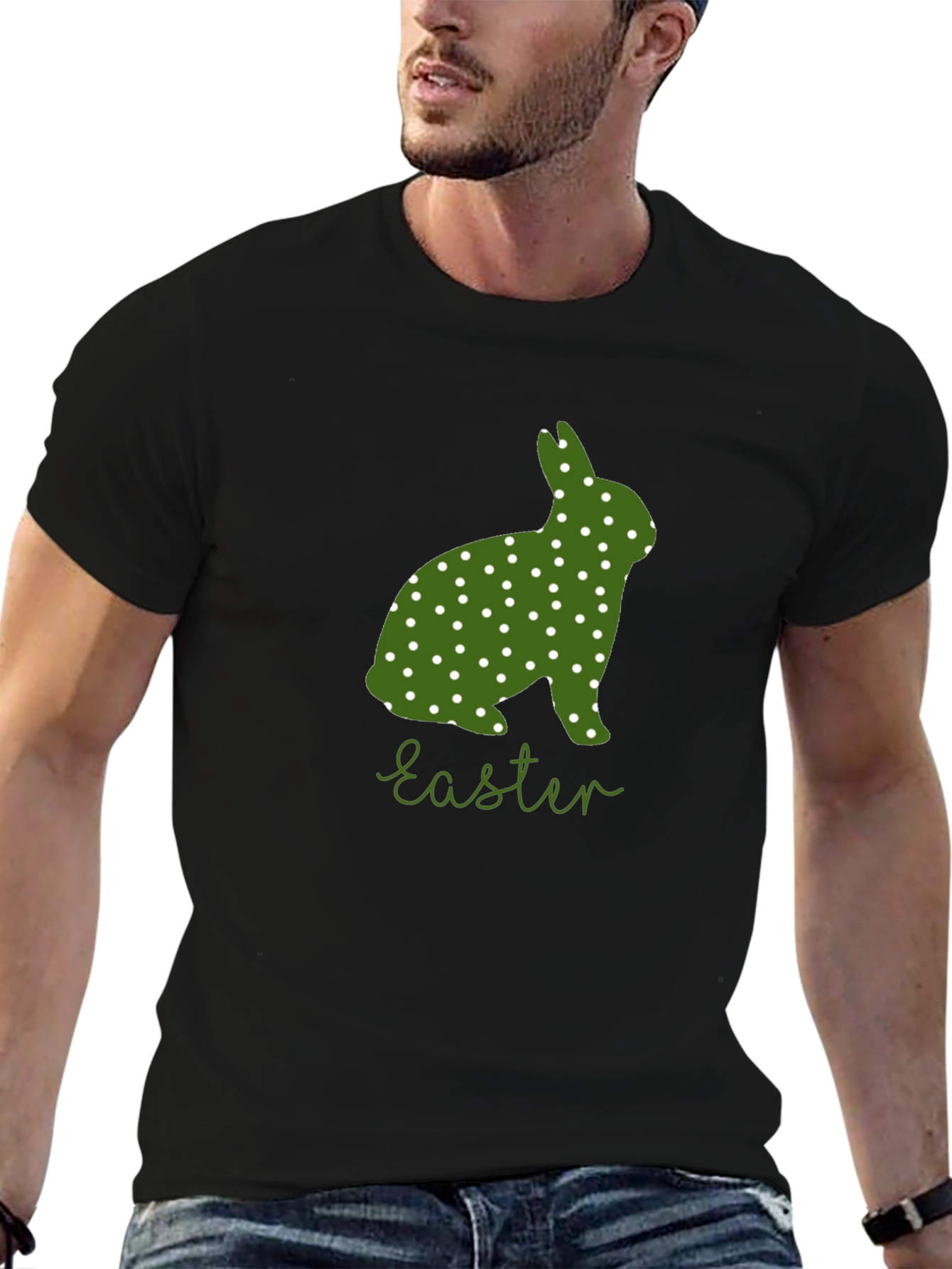 Easter Bunny Polka Dot T-Shirt - Cute Holiday Tee