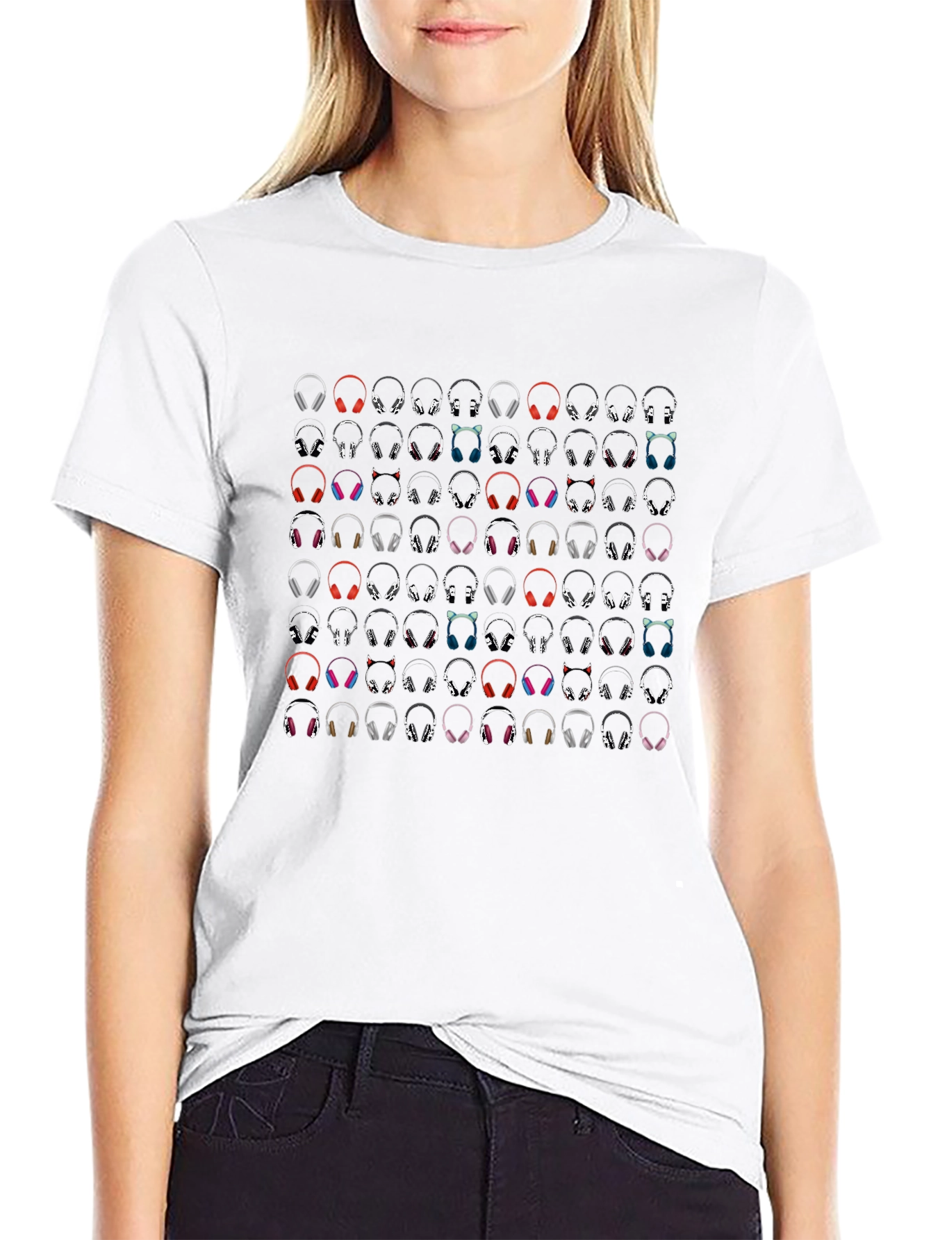 Headphone Pattern T-Shirt
