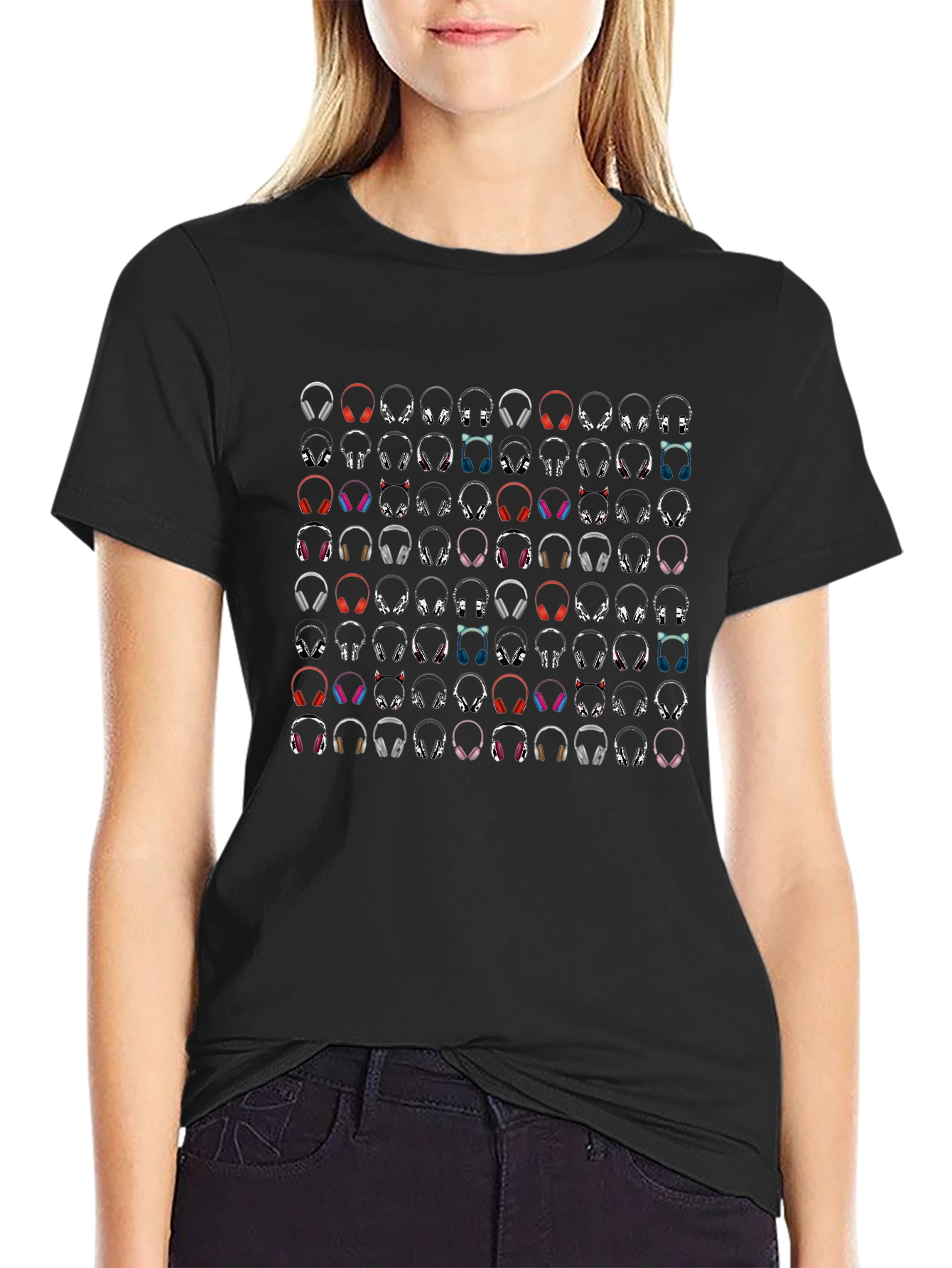 Headphone Pattern T-Shirt