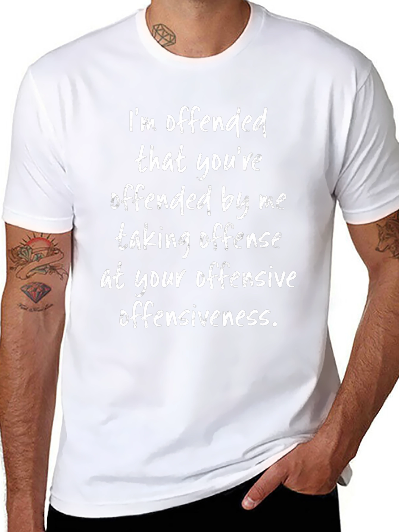 Offended Statement Graphic Tee - Black