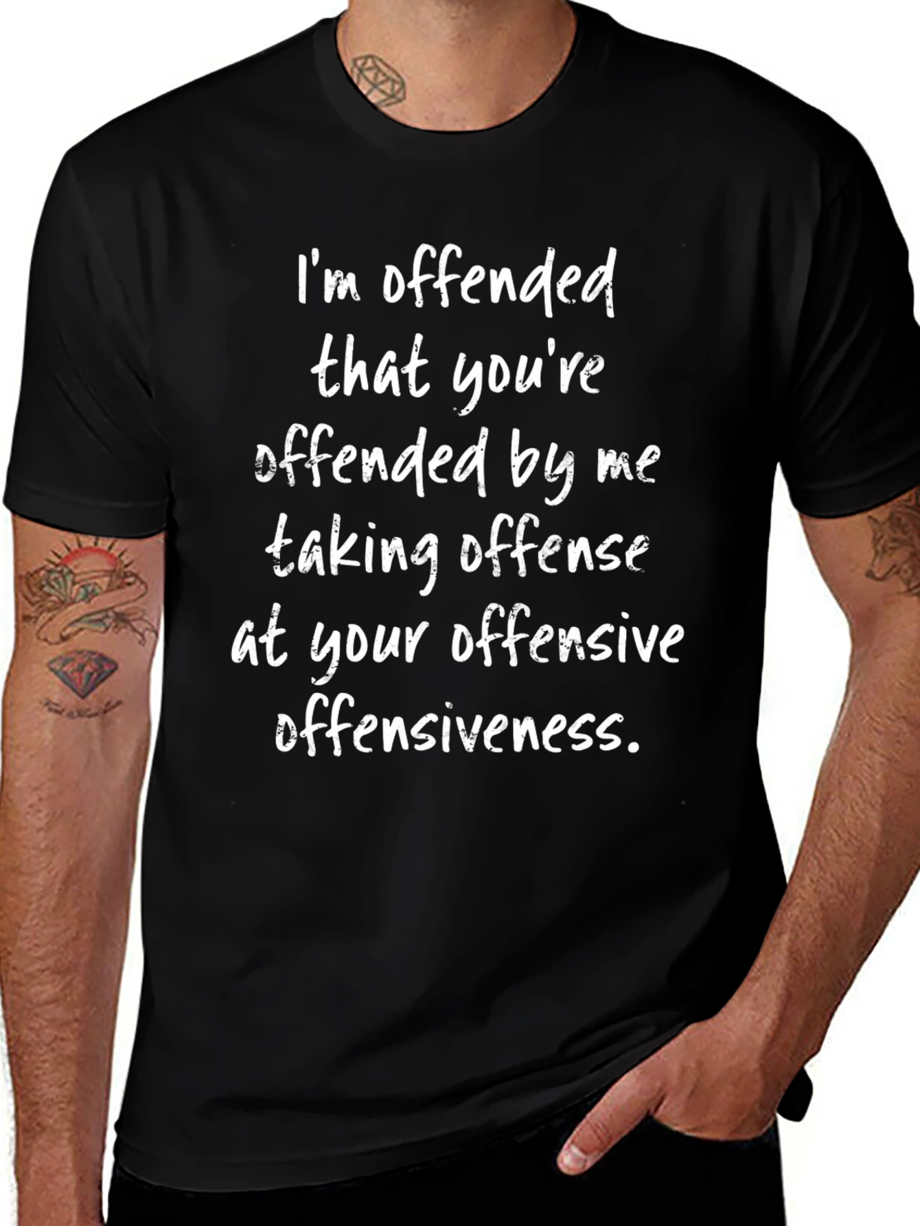 Offended Statement Graphic Tee - Black