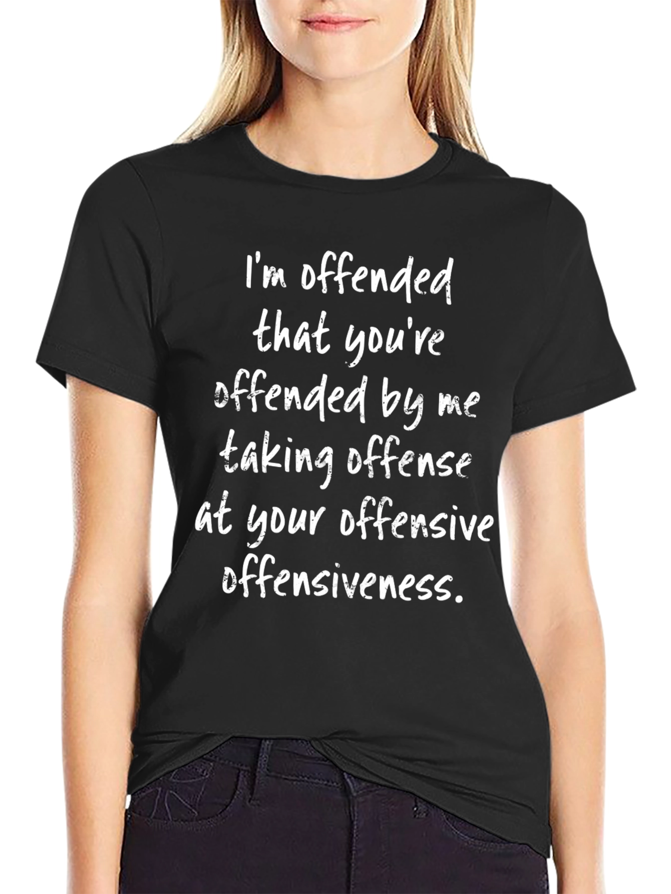 Offended Statement Graphic Tee - Black