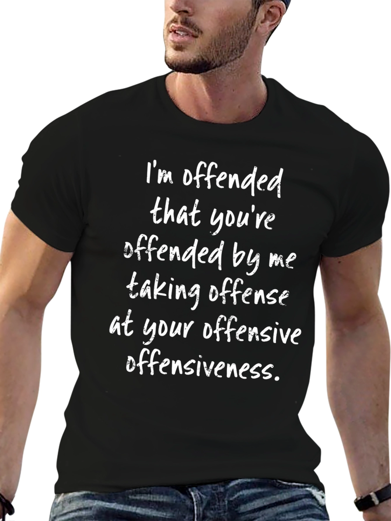 Offended Statement Graphic Tee - Black