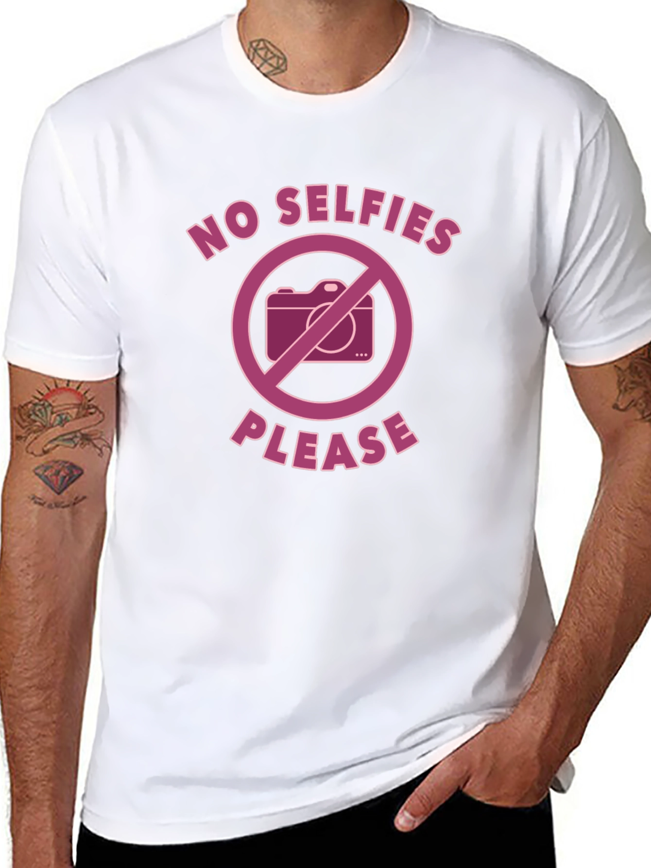 No Selfies Please - Graphic Tee