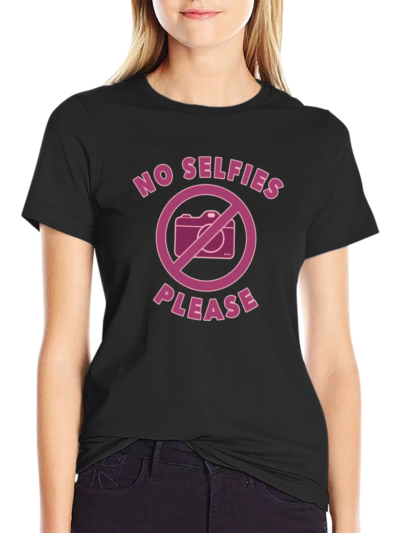 No Selfies Please - Graphic Tee
