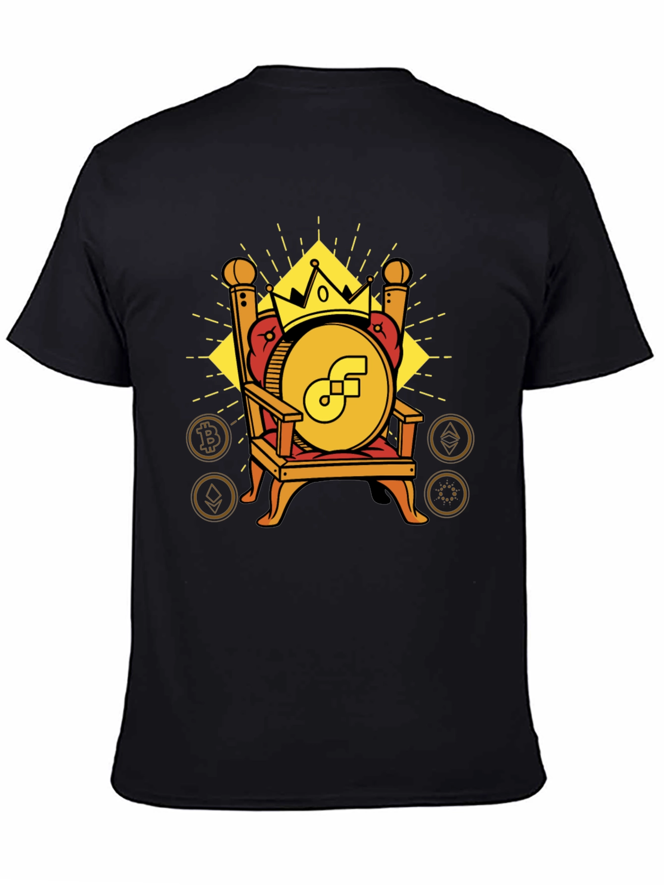 Crypto King T-Shirt - Bitcoin Ethereum and More!