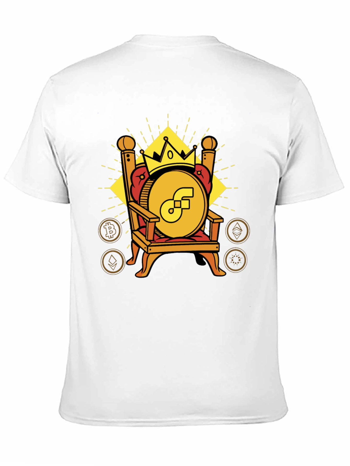 Crypto King T-Shirt - Bitcoin Ethereum and More!