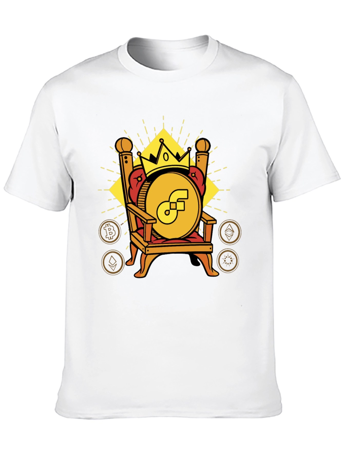 Crypto King T-Shirt - Bitcoin Ethereum and More!