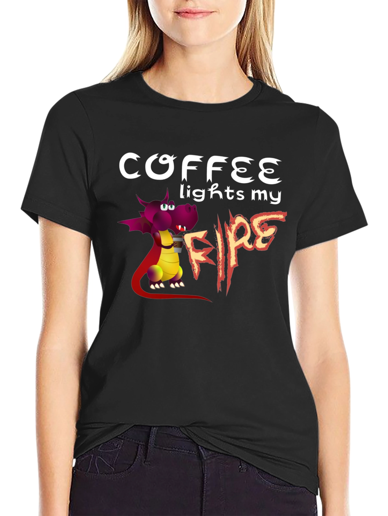 Coffee Lights My Fire Graphic T-Shirt