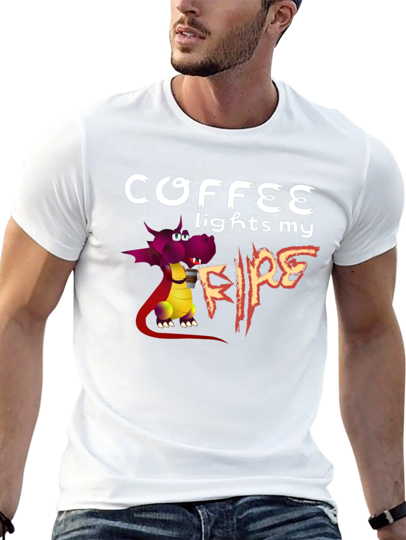 Coffee Lights My Fire Graphic T-Shirt