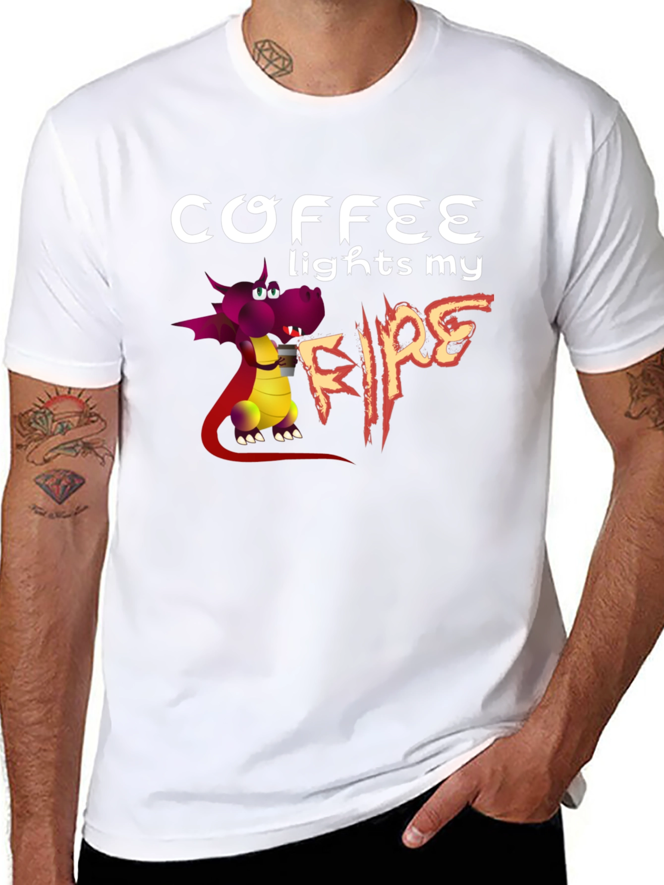 Coffee Lights My Fire Graphic T-Shirt