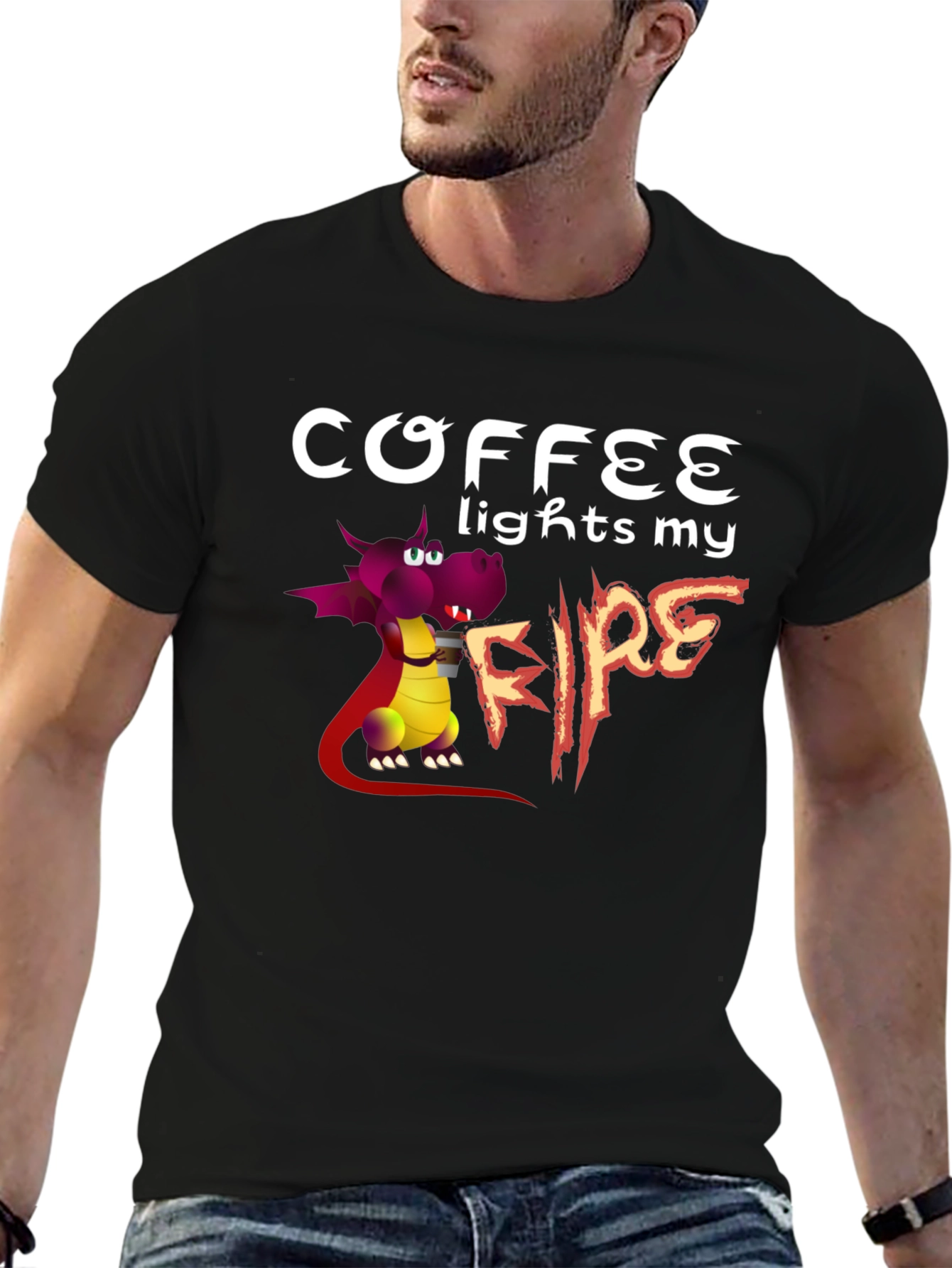 Coffee Lights My Fire Graphic T-Shirt
