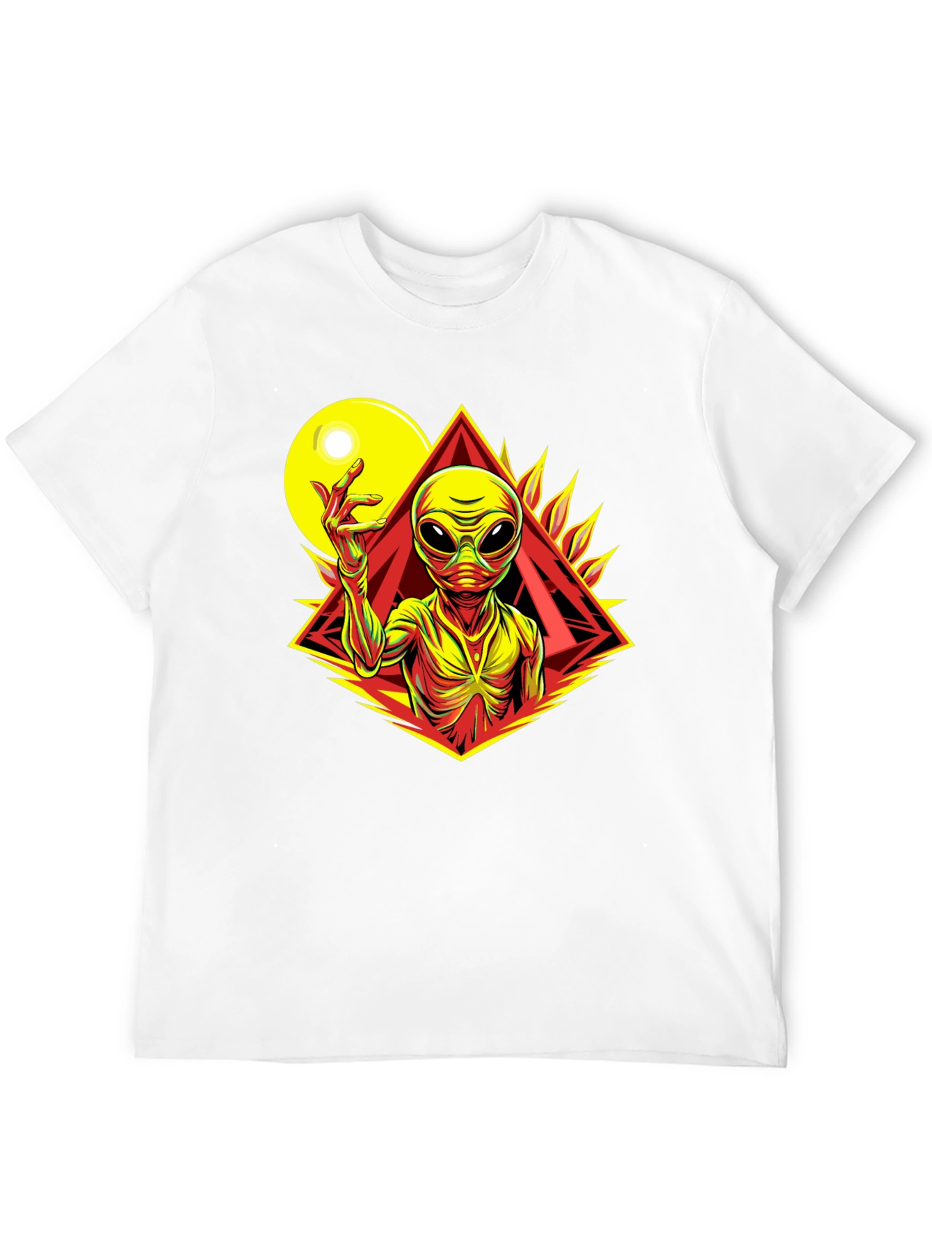 Alien Graphic Tee - Black Cotton T-Shirt