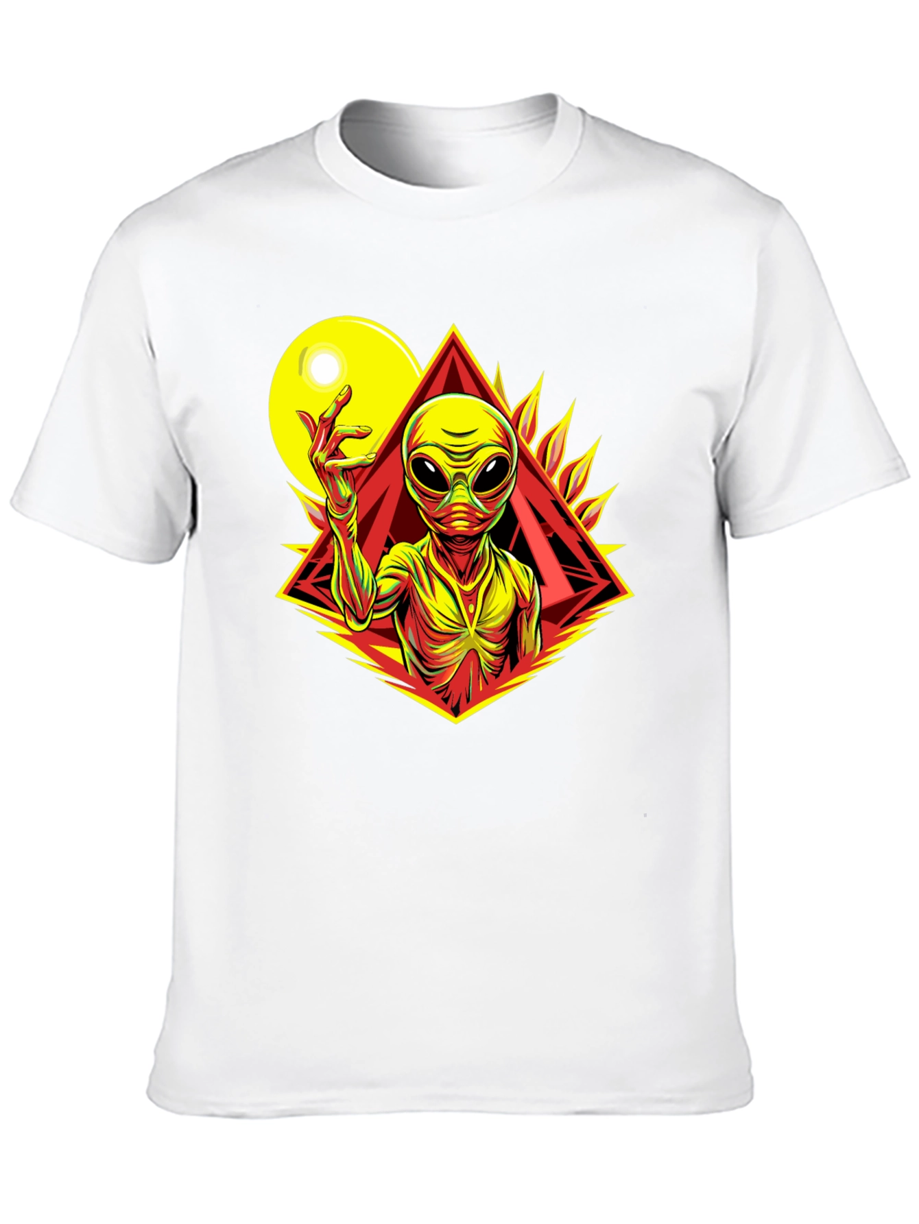 Alien Graphic Tee - Black Cotton T-Shirt