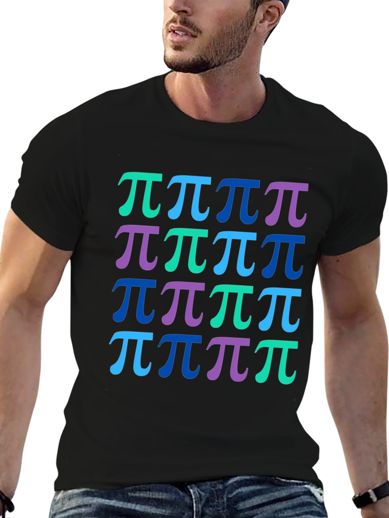 Pi Symbol Pattern Graphic Tee
