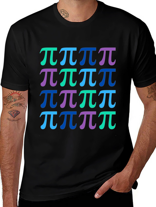 Pi Symbol Pattern Graphic Tee