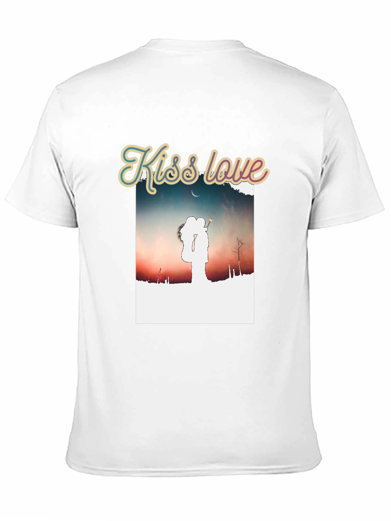 Kiss Love Graphic Black T-Shirt