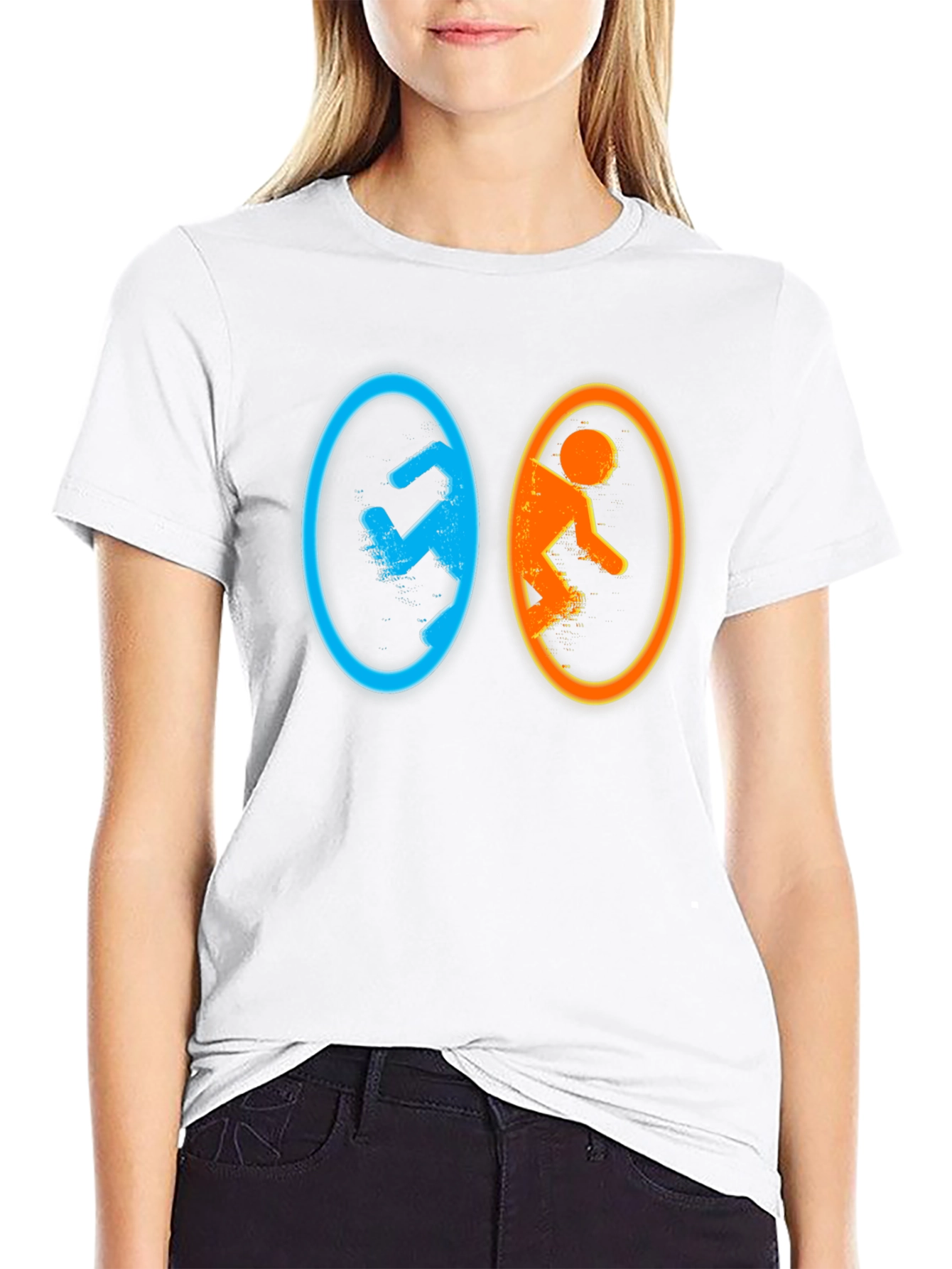 Portal Game Black Graphic Tee