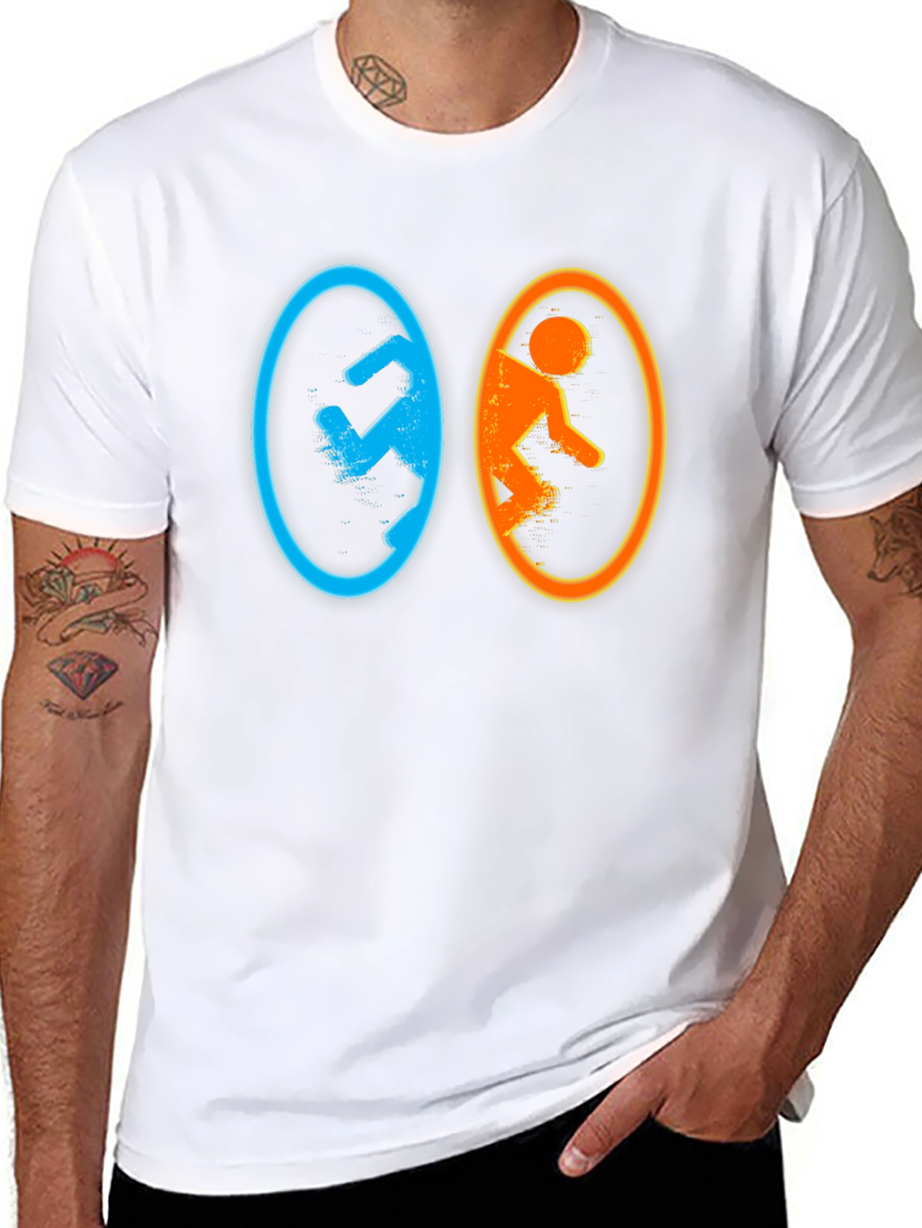 Portal Game Black Graphic Tee