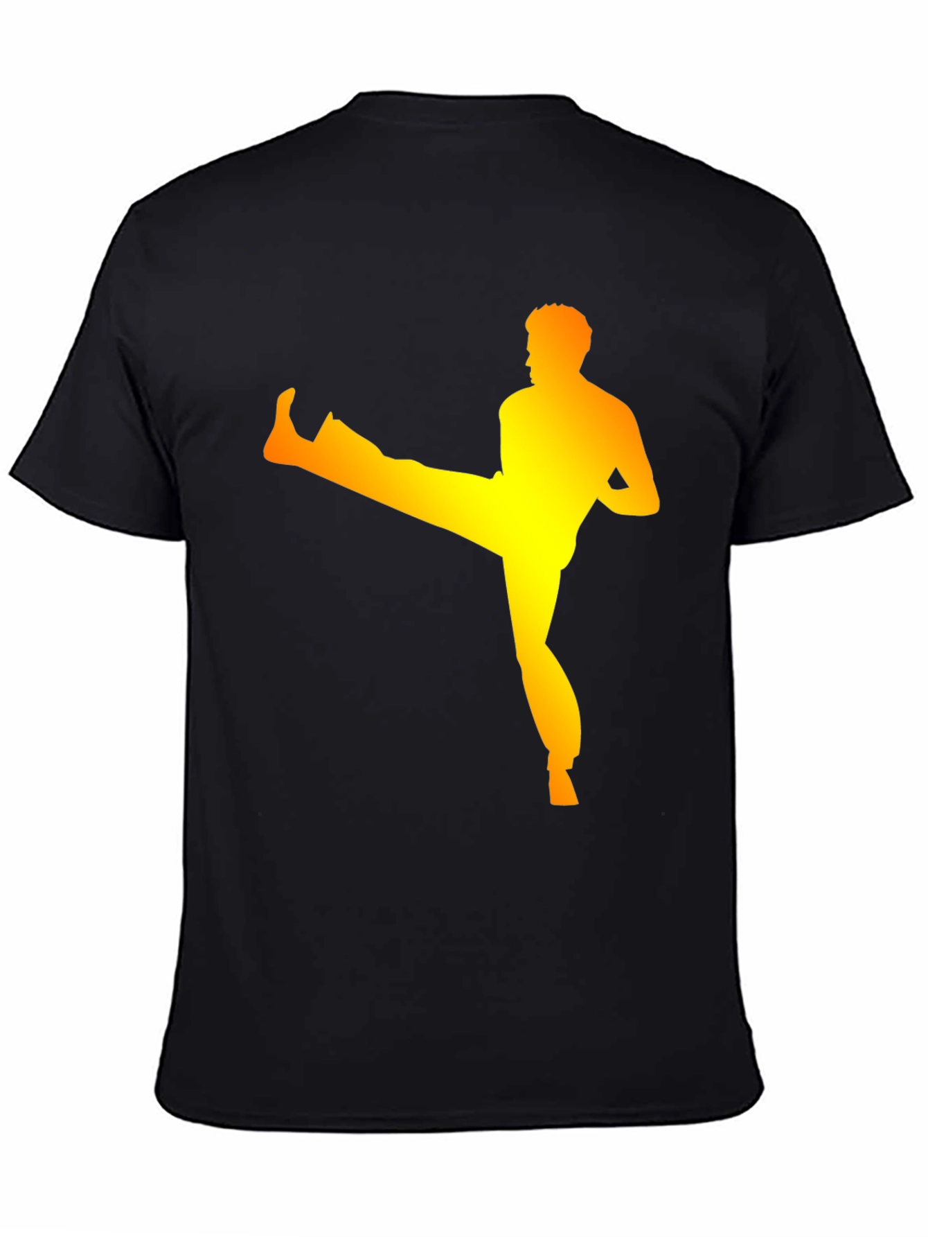 Karate Kick Graphic T-Shirt - Black