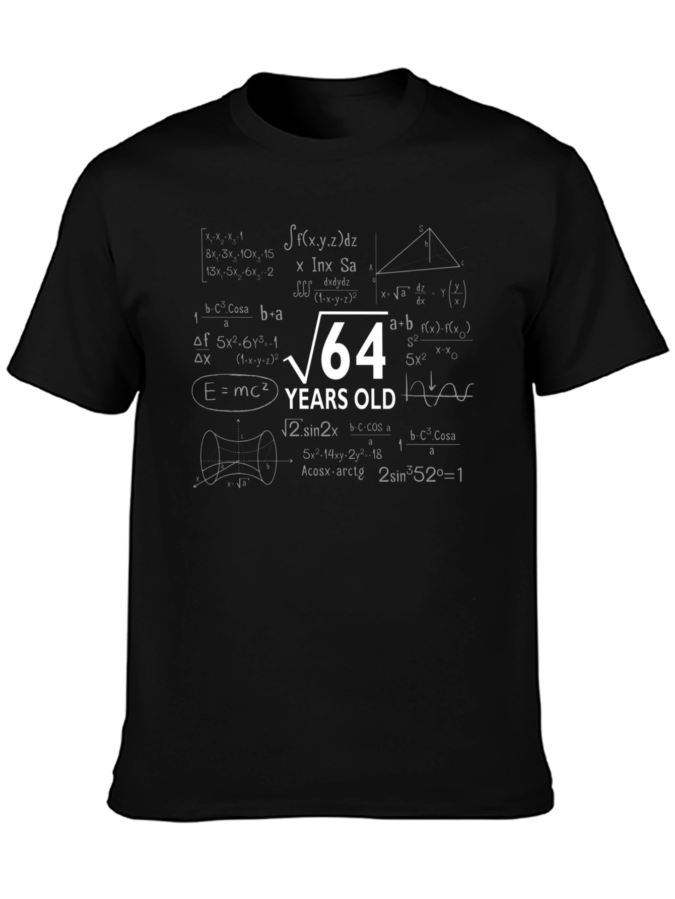 Funny 64 Years Old Math Formula T-Shirt