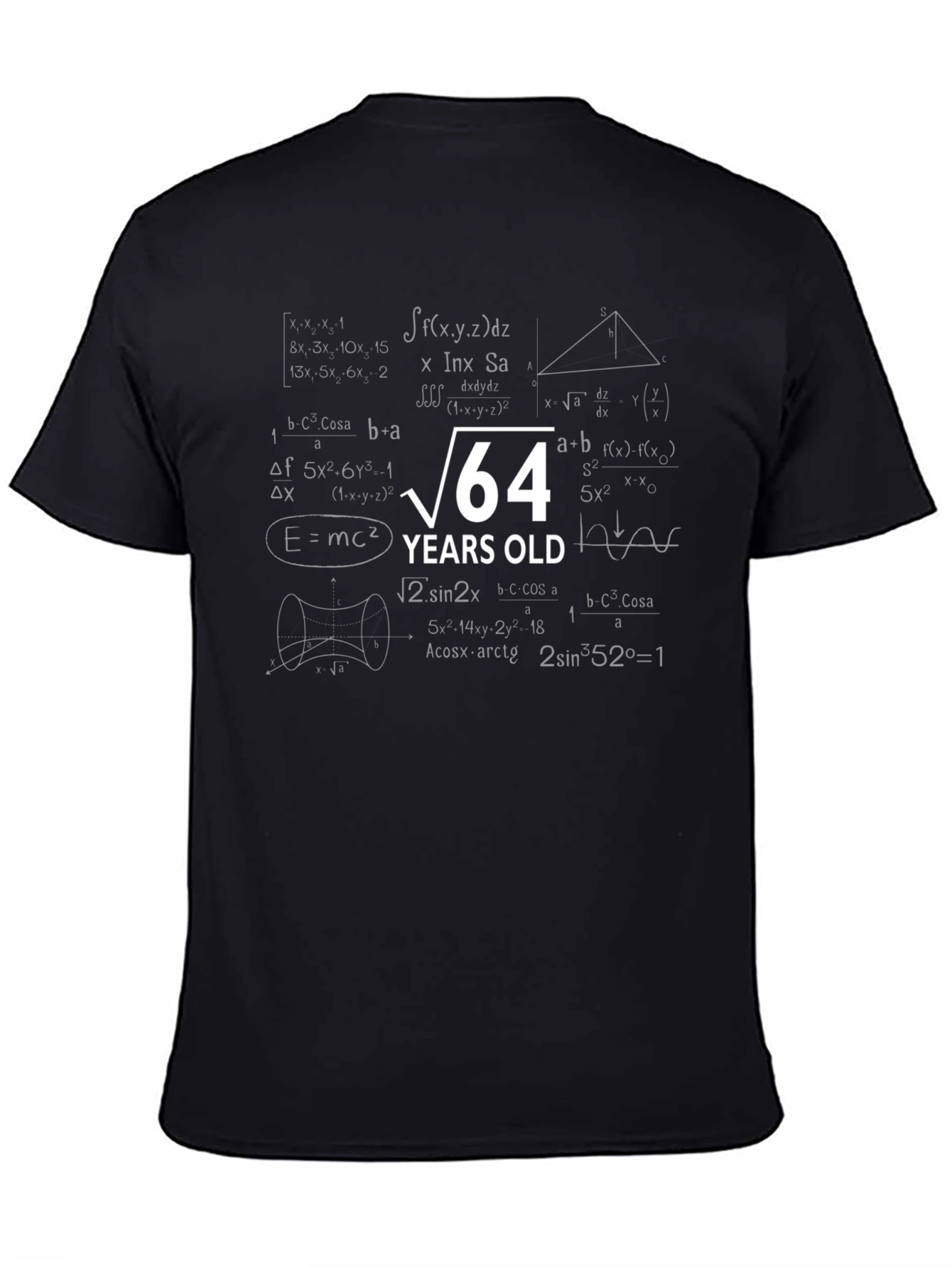 Funny 64 Years Old Math Formula T-Shirt