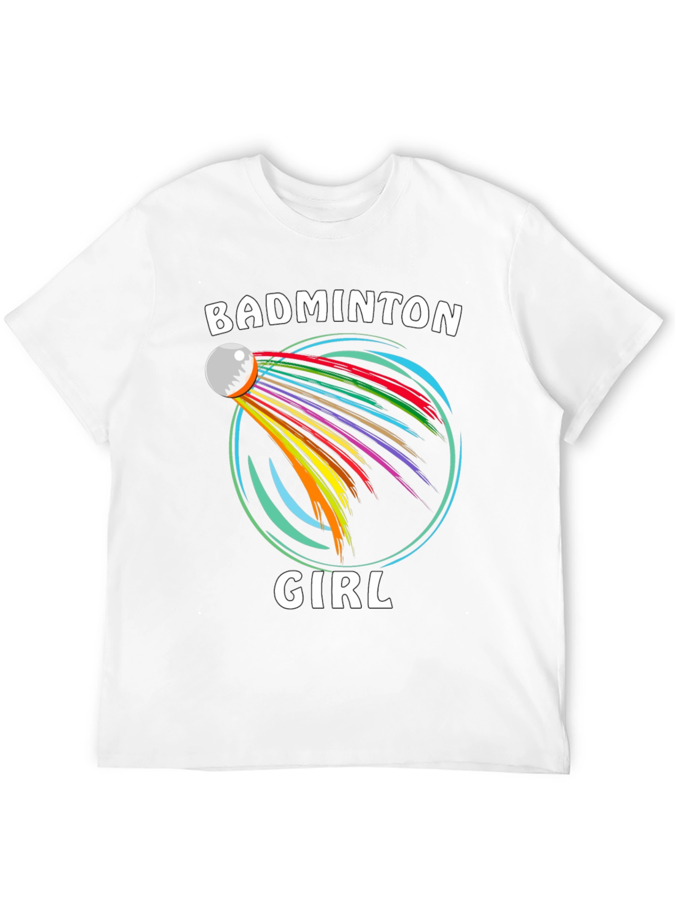 Badminton Girl T-Shirt Sporty Graphic Tee