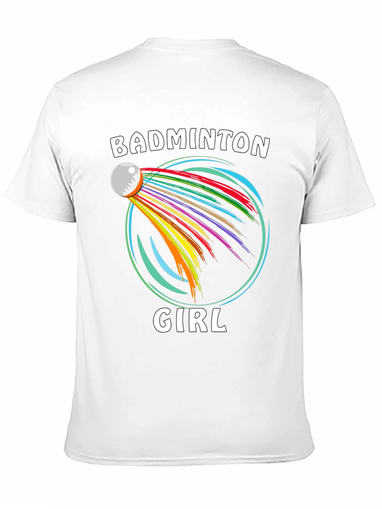 Badminton Girl T-Shirt Sporty Graphic Tee