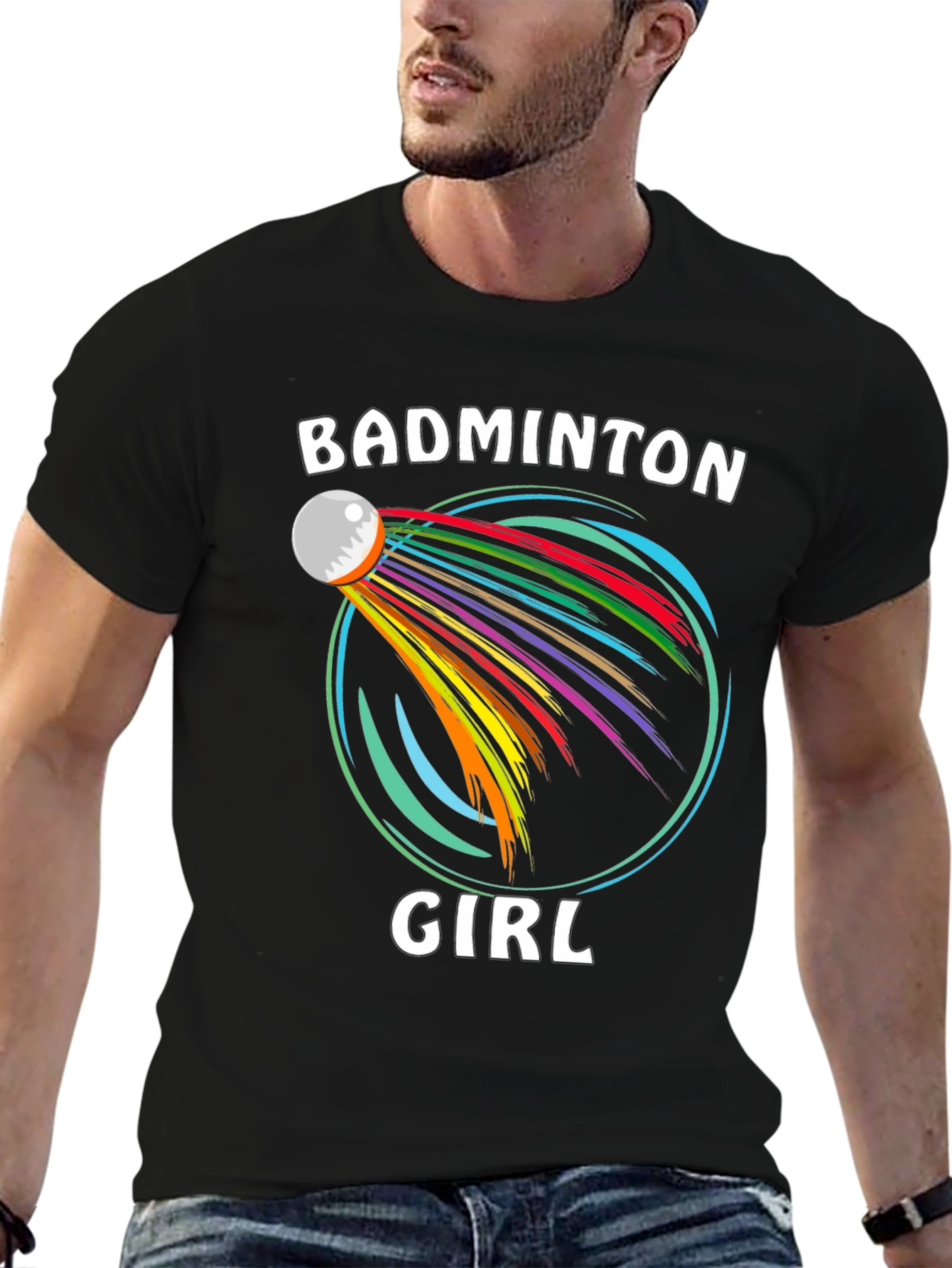 Badminton Girl T-Shirt Sporty Graphic Tee