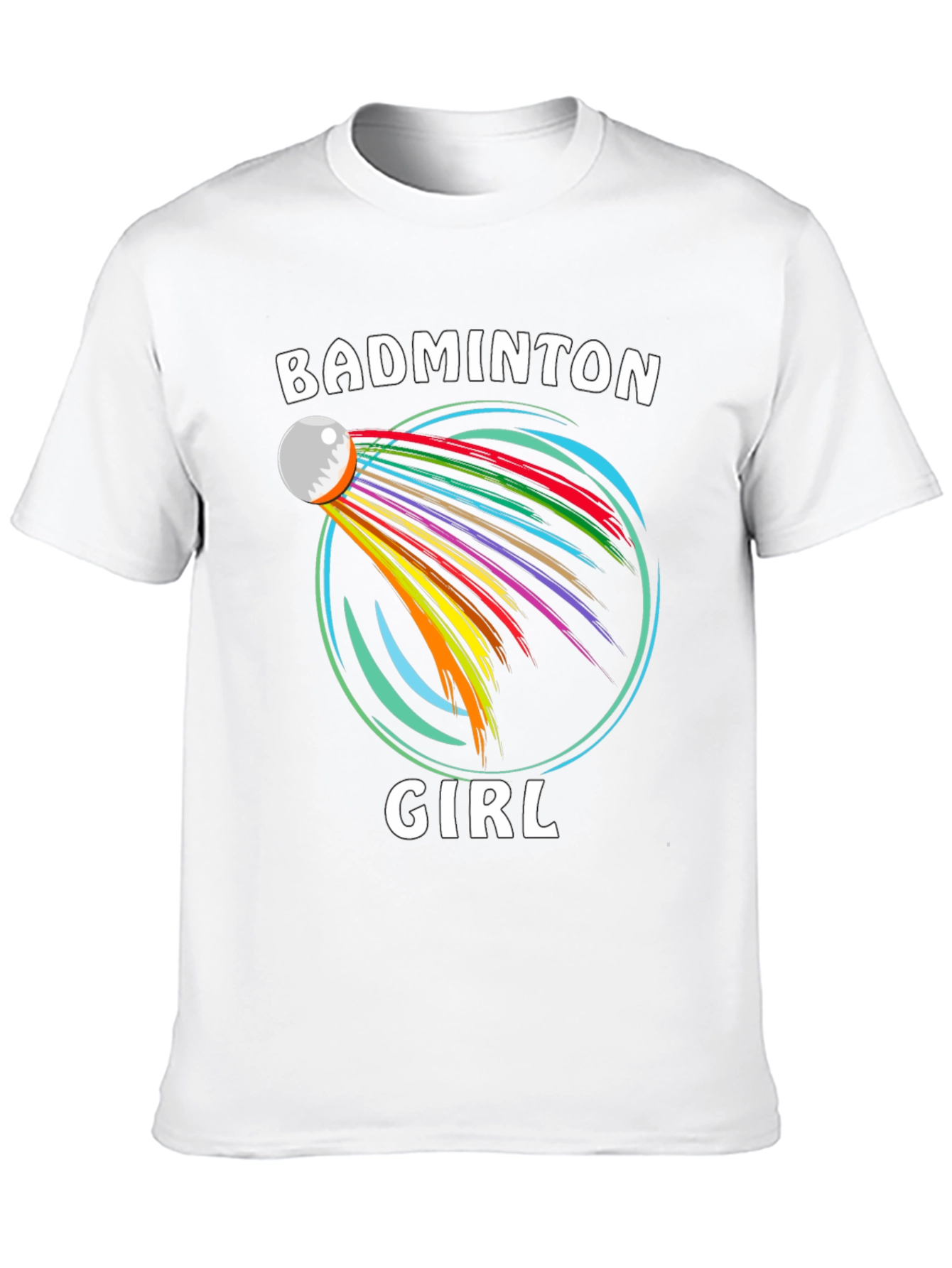Badminton Girl T-Shirt Sporty Graphic Tee