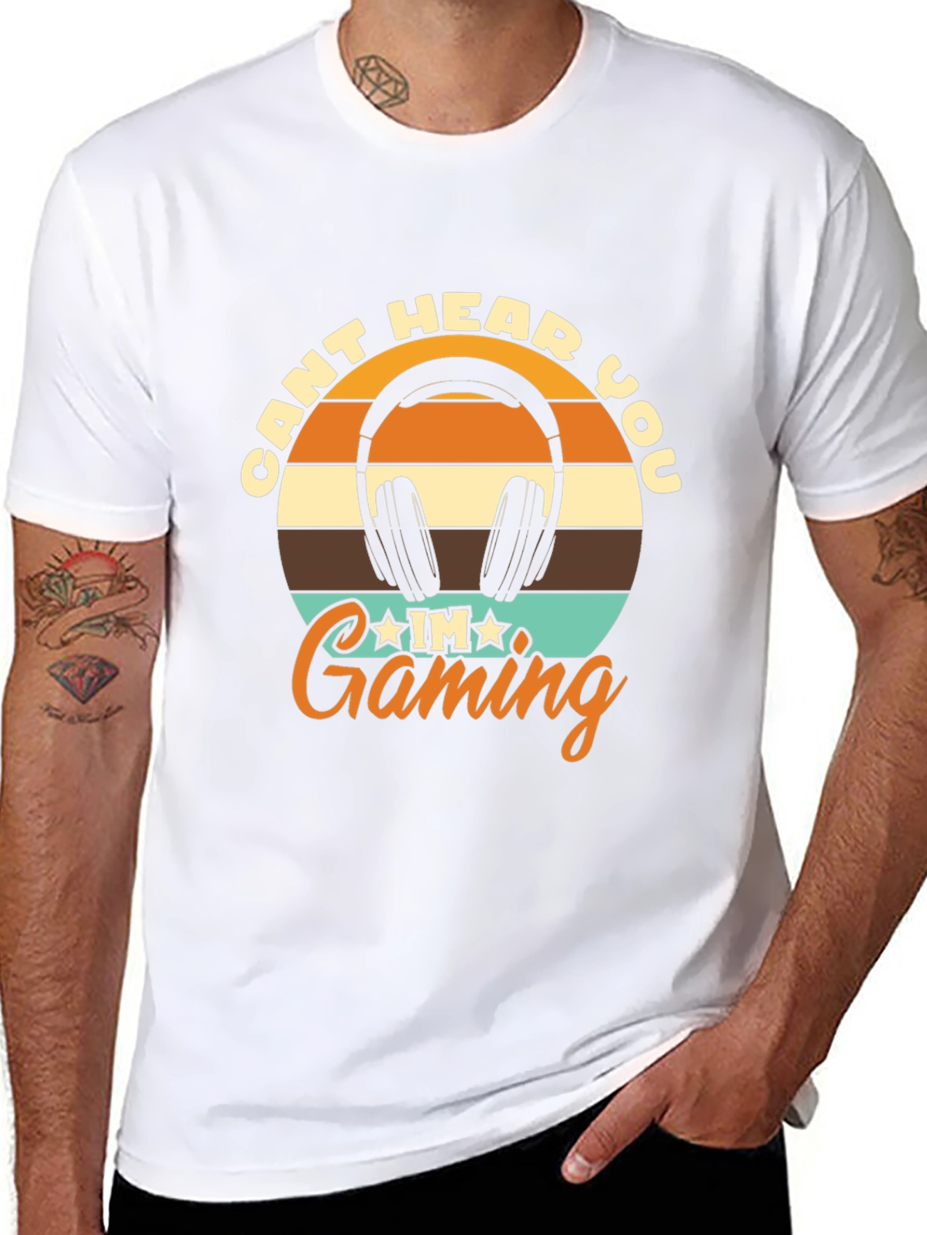 Cant Hear You Gaming Black T-Shirt