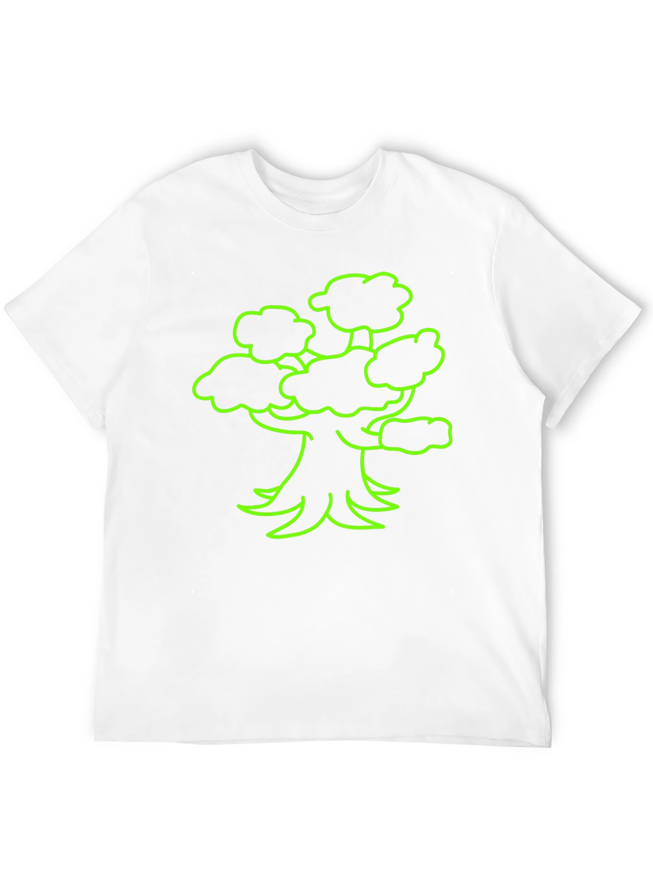Neon Tree Graphic Tee - Black Cotton T-Shirt
