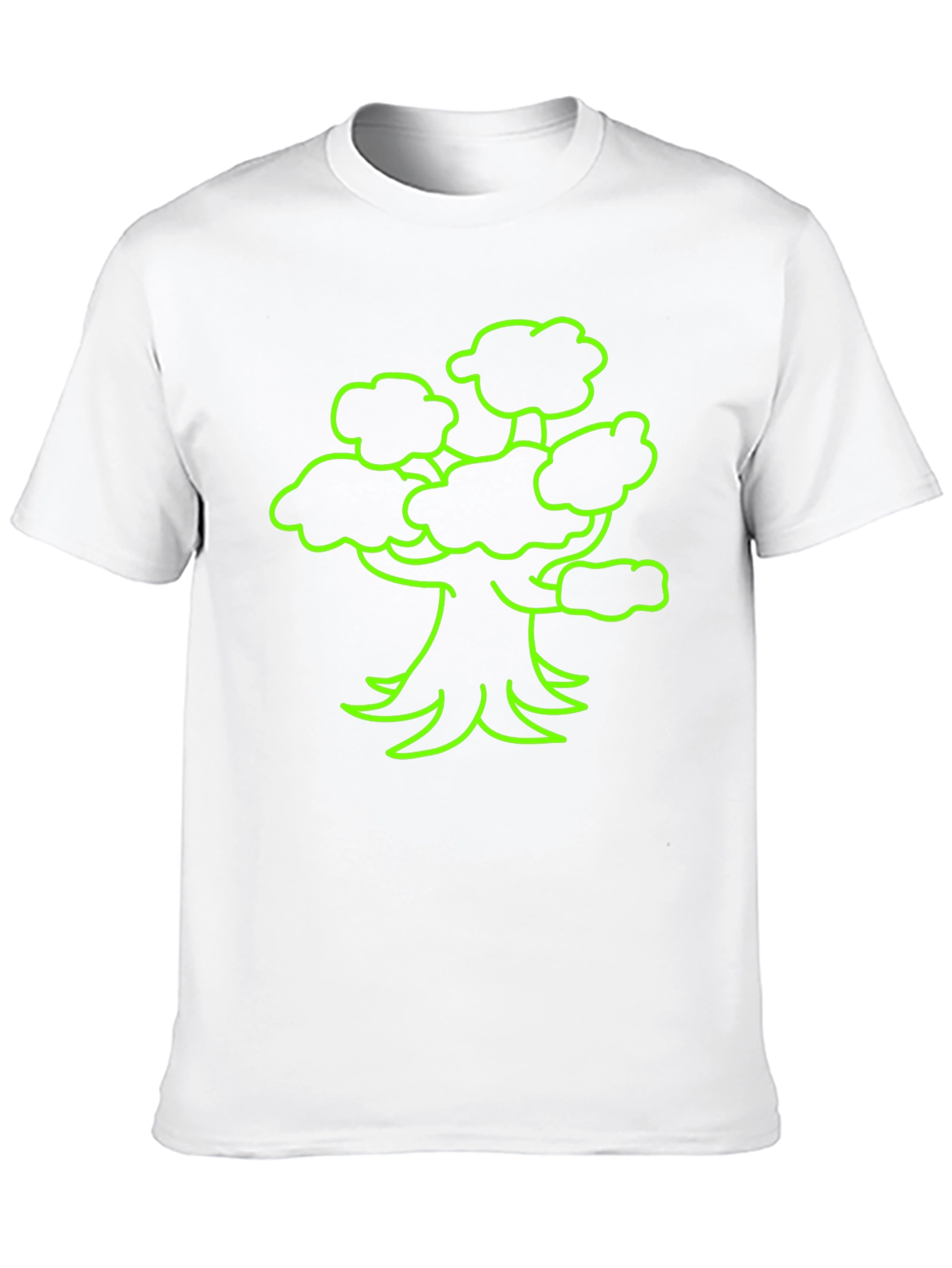 Neon Tree Graphic Tee - Black Cotton T-Shirt