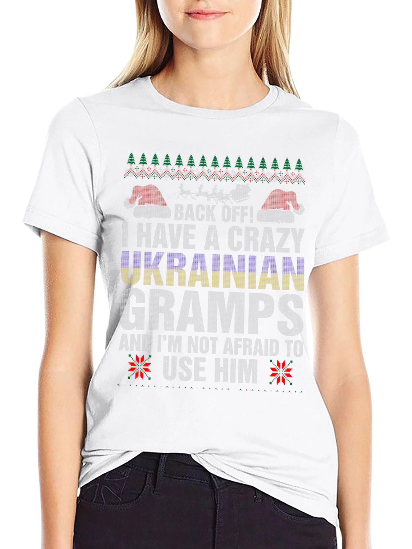 Crazy Ukrainian Gramps Christmas T-Shirt
