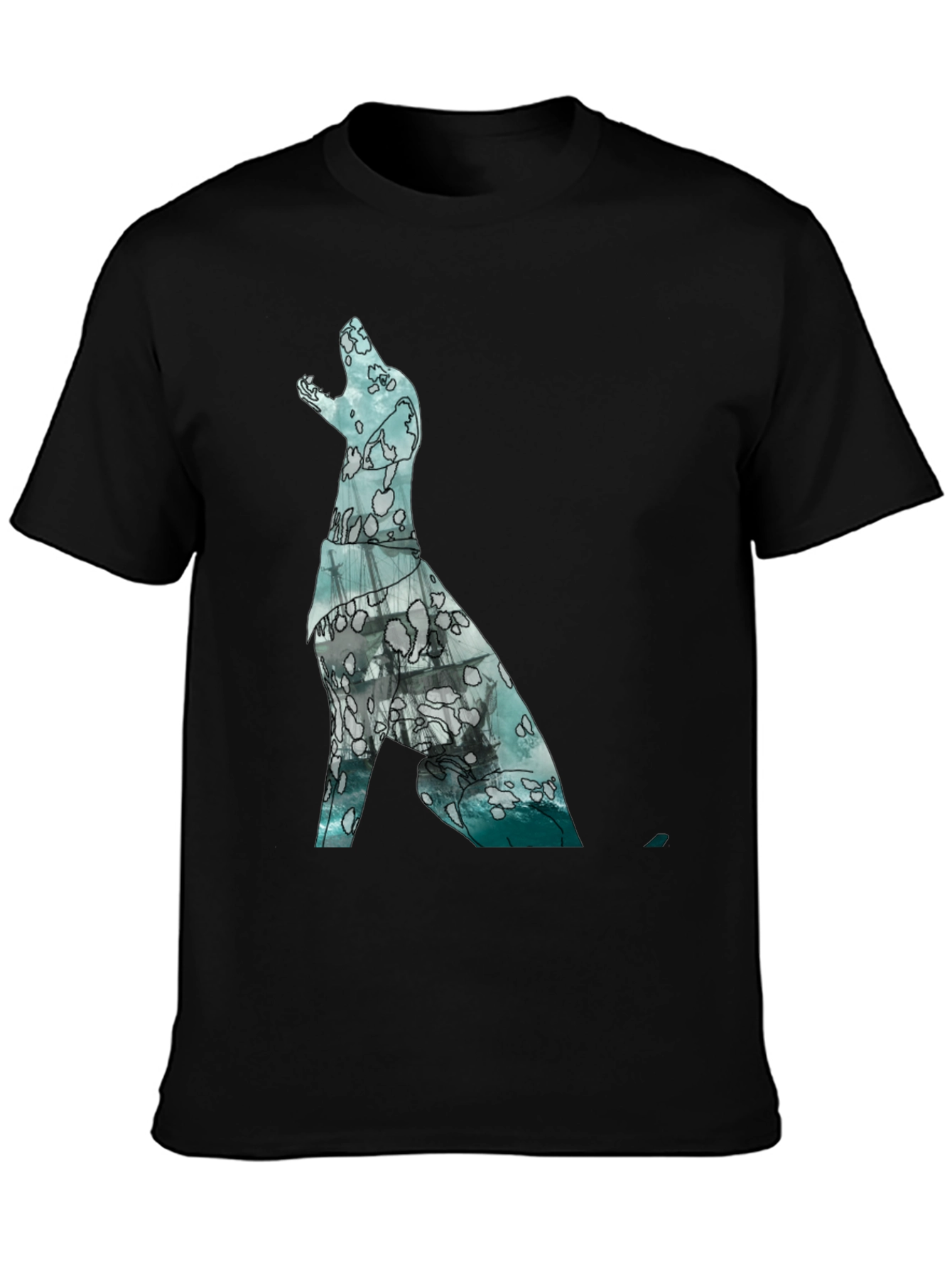Ocean Dog Graphic Tee - Modern Print