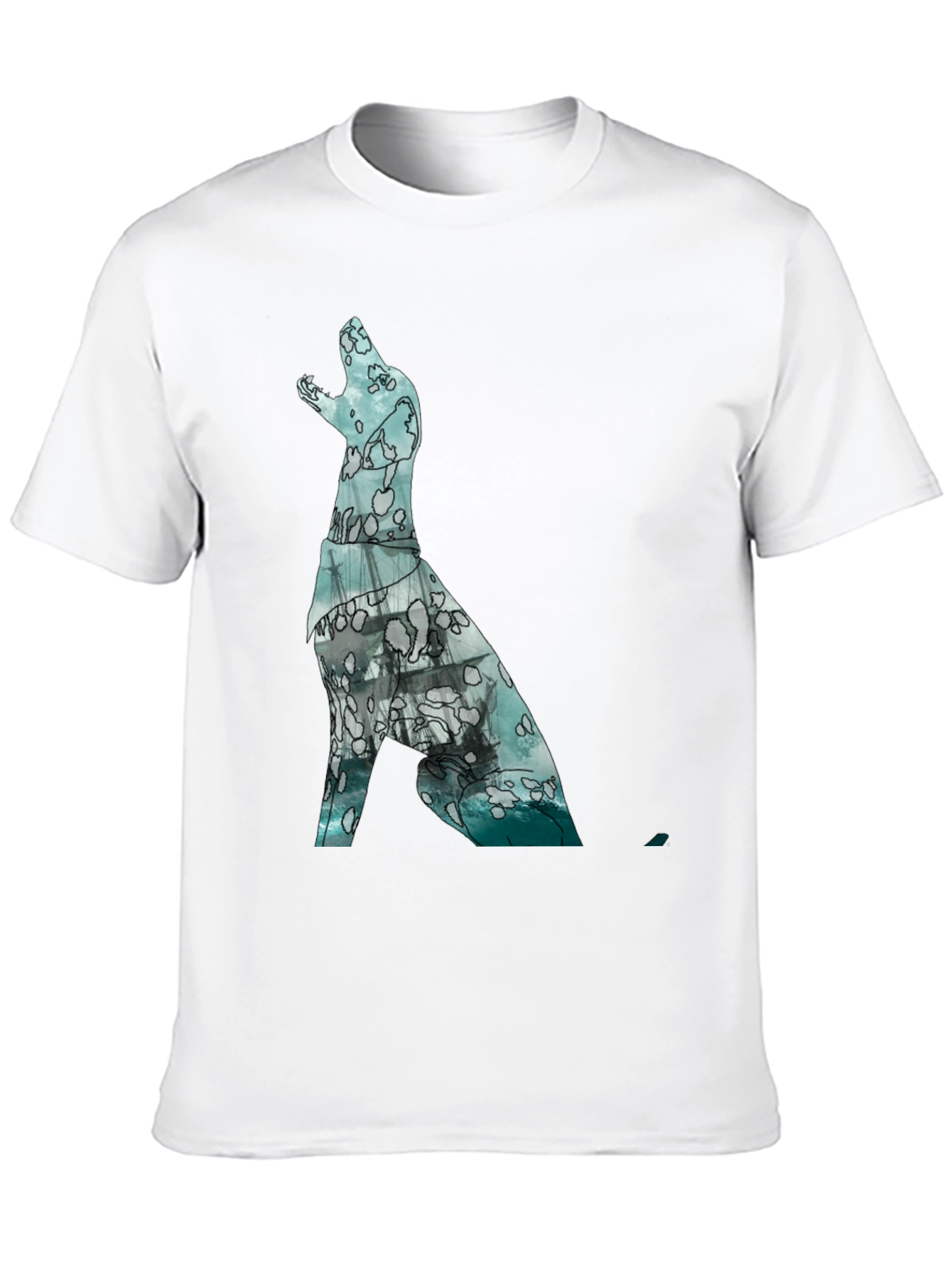 Ocean Dog Graphic Tee - Modern Print