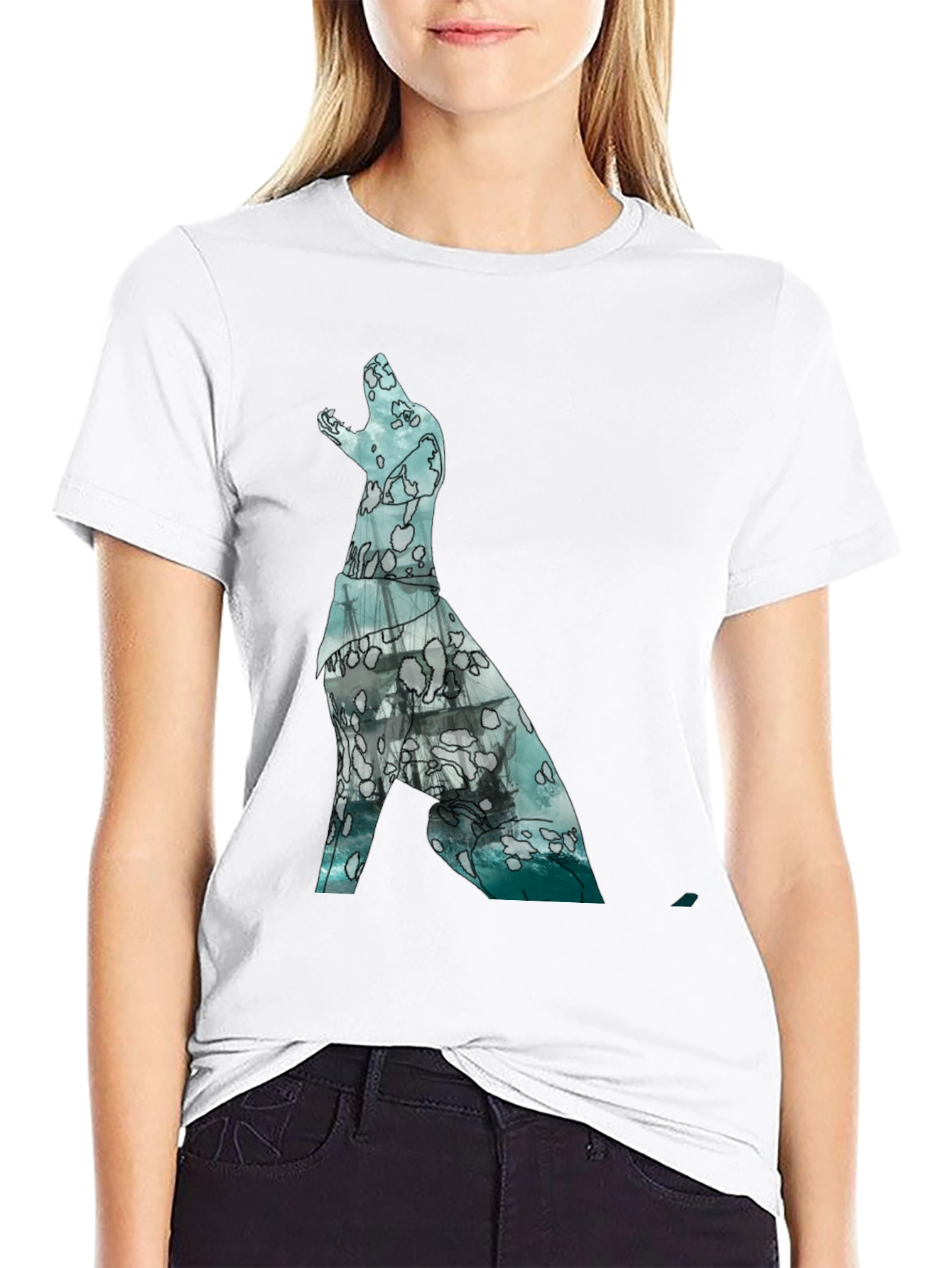 Ocean Dog Graphic Tee - Modern Print