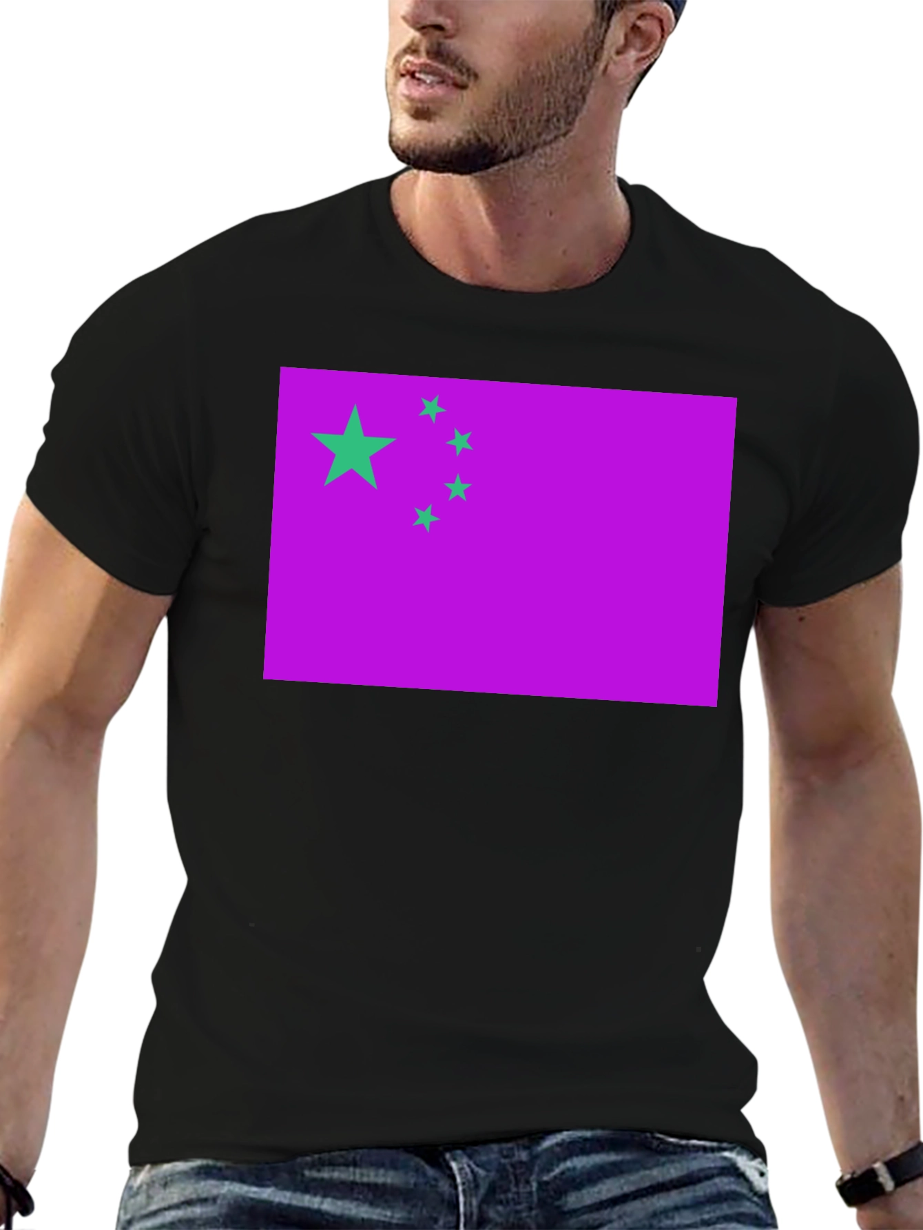 Novelty Flag Graphic Tee - Stylish Statement Shirt