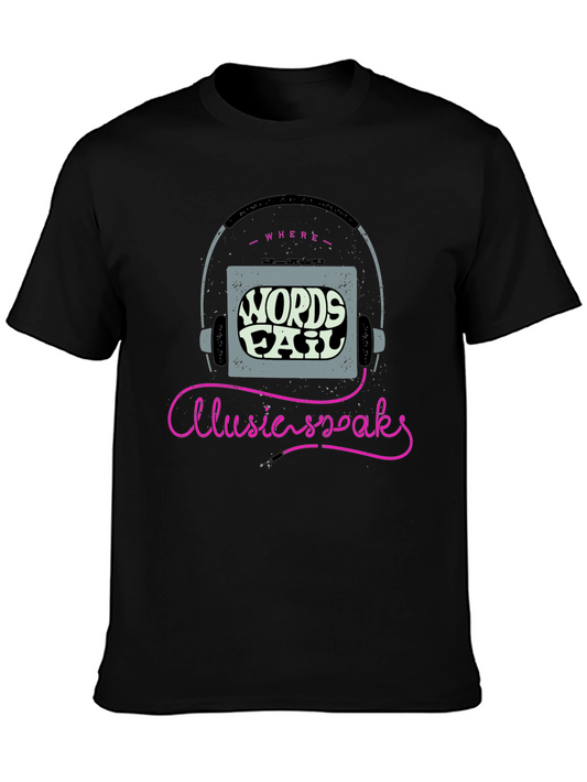 Where Words Fail Music Speaks Graphic Tee