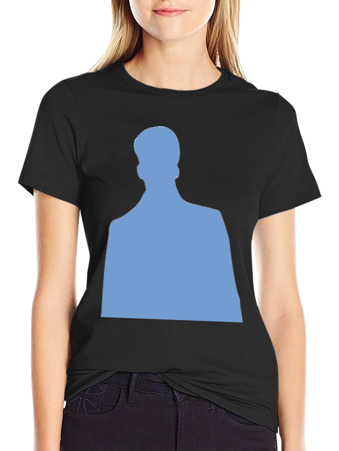 Silhouette Graphic Tee - Casual Black T-Shirt