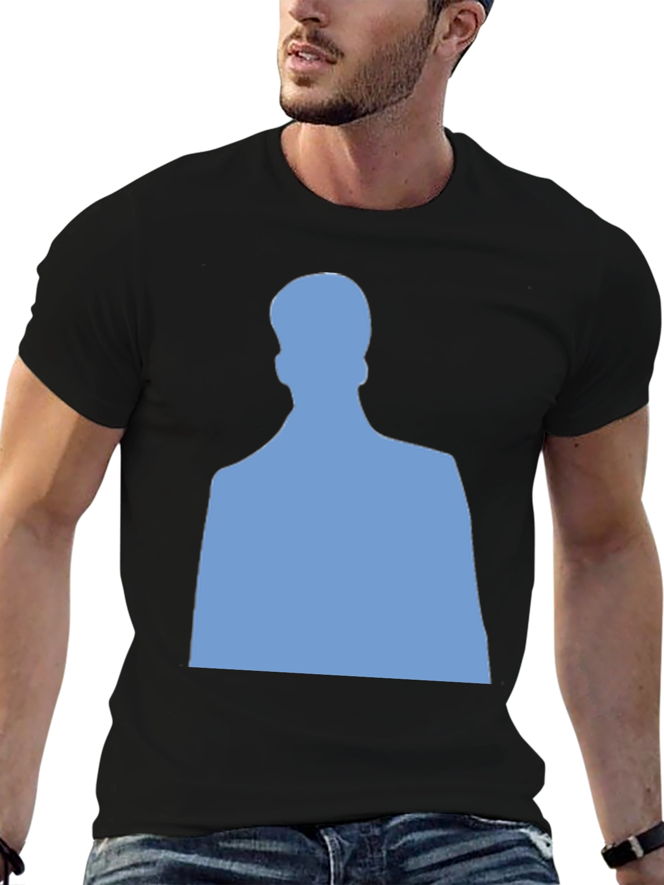 Silhouette Graphic Tee - Casual Black T-Shirt