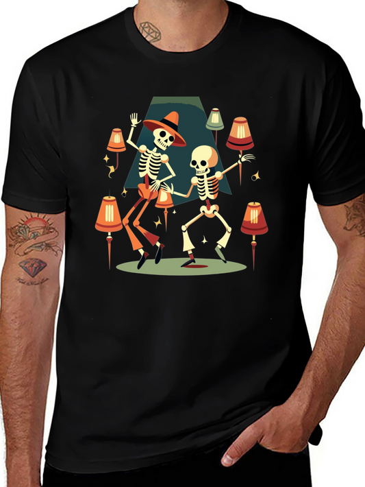 Dancing Skeletons Graphic Tee - Halloween