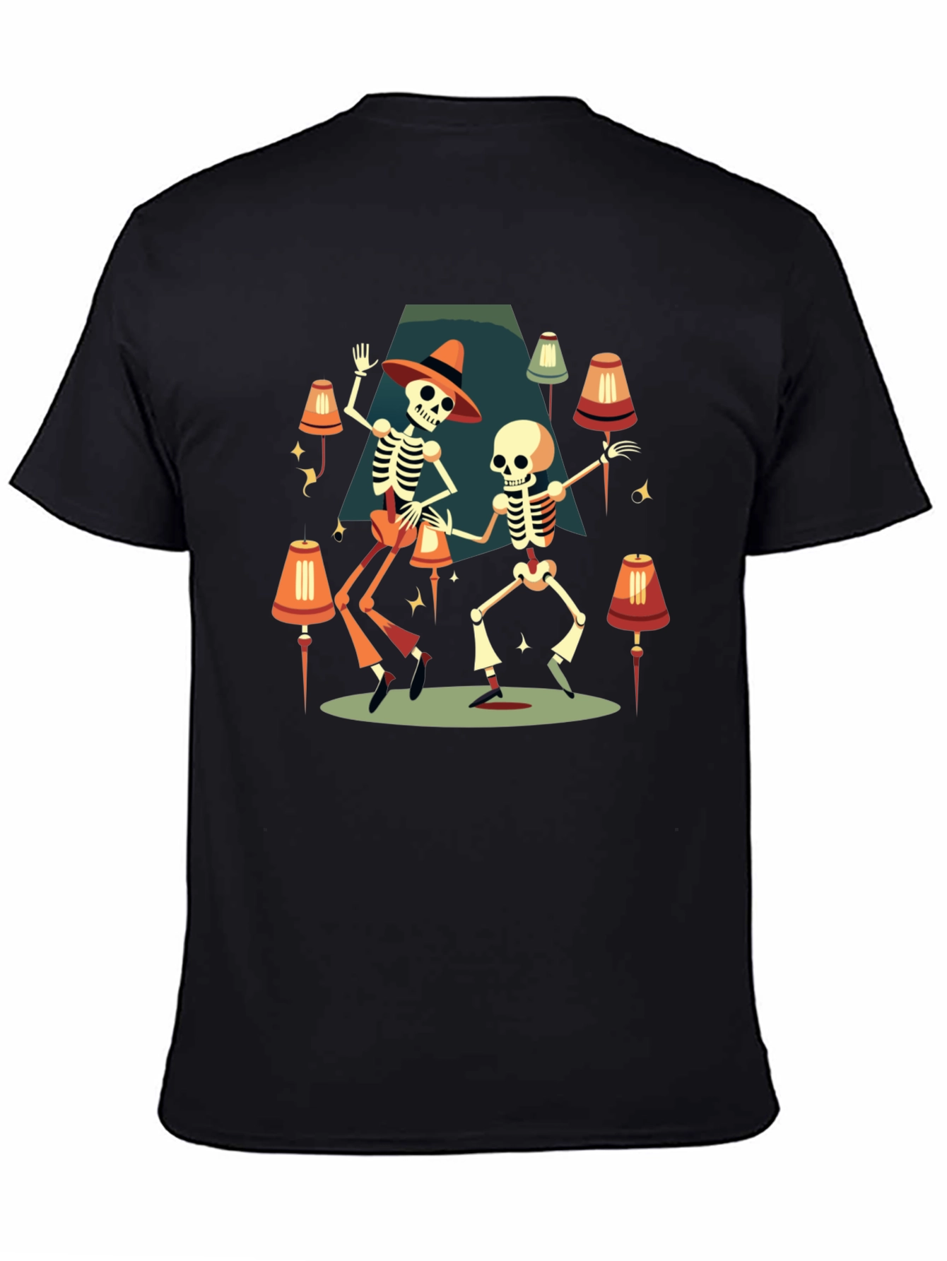 Dancing Skeletons Graphic Tee - Halloween