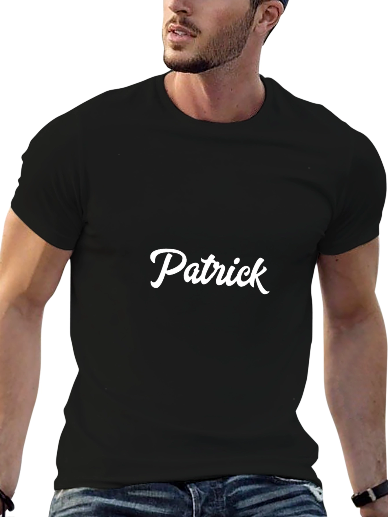 Personalized Patrick Black T-Shirt - Custom Name Tee