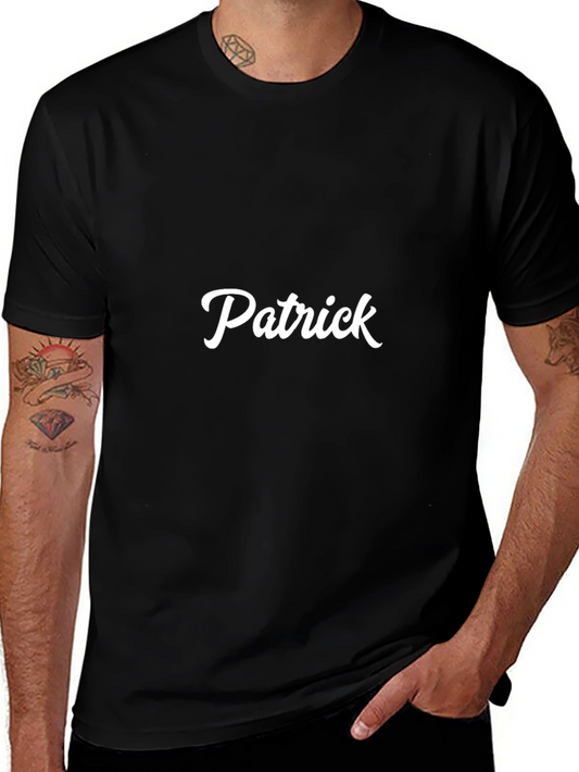 Personalized Patrick Black T-Shirt - Custom Name Tee