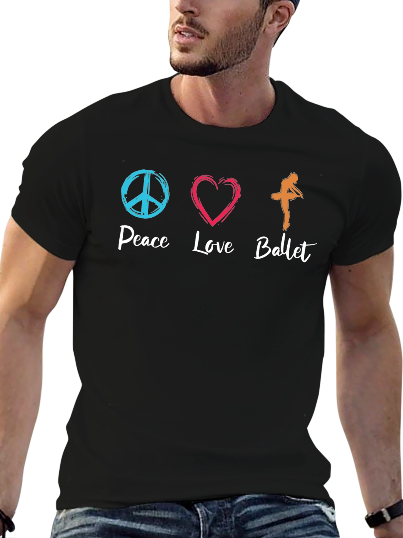 Peace Love Ballet Graphic T-Shirt