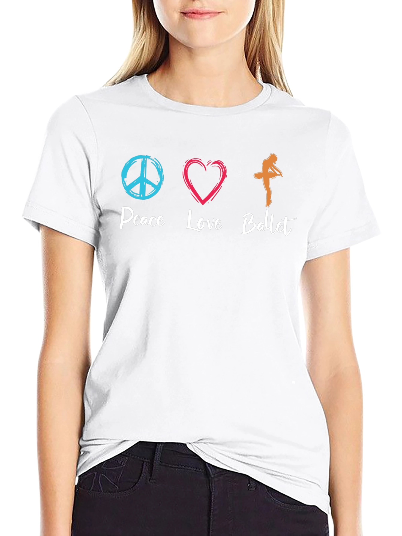 Peace Love Ballet Graphic T-Shirt